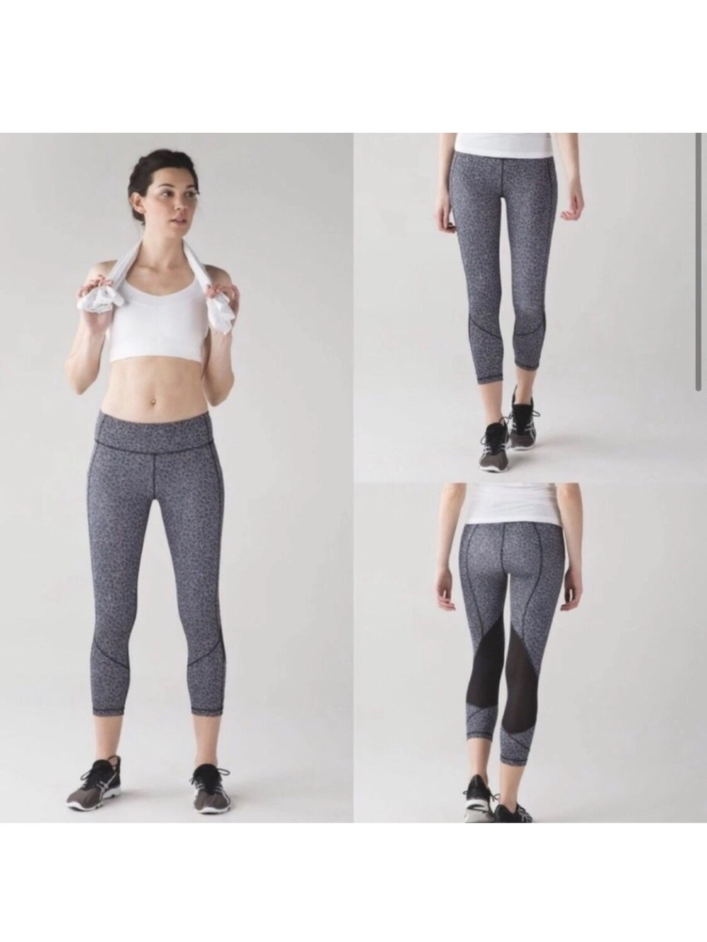 Lululemon Pace Rival Crop Pants Black & White-  size 10